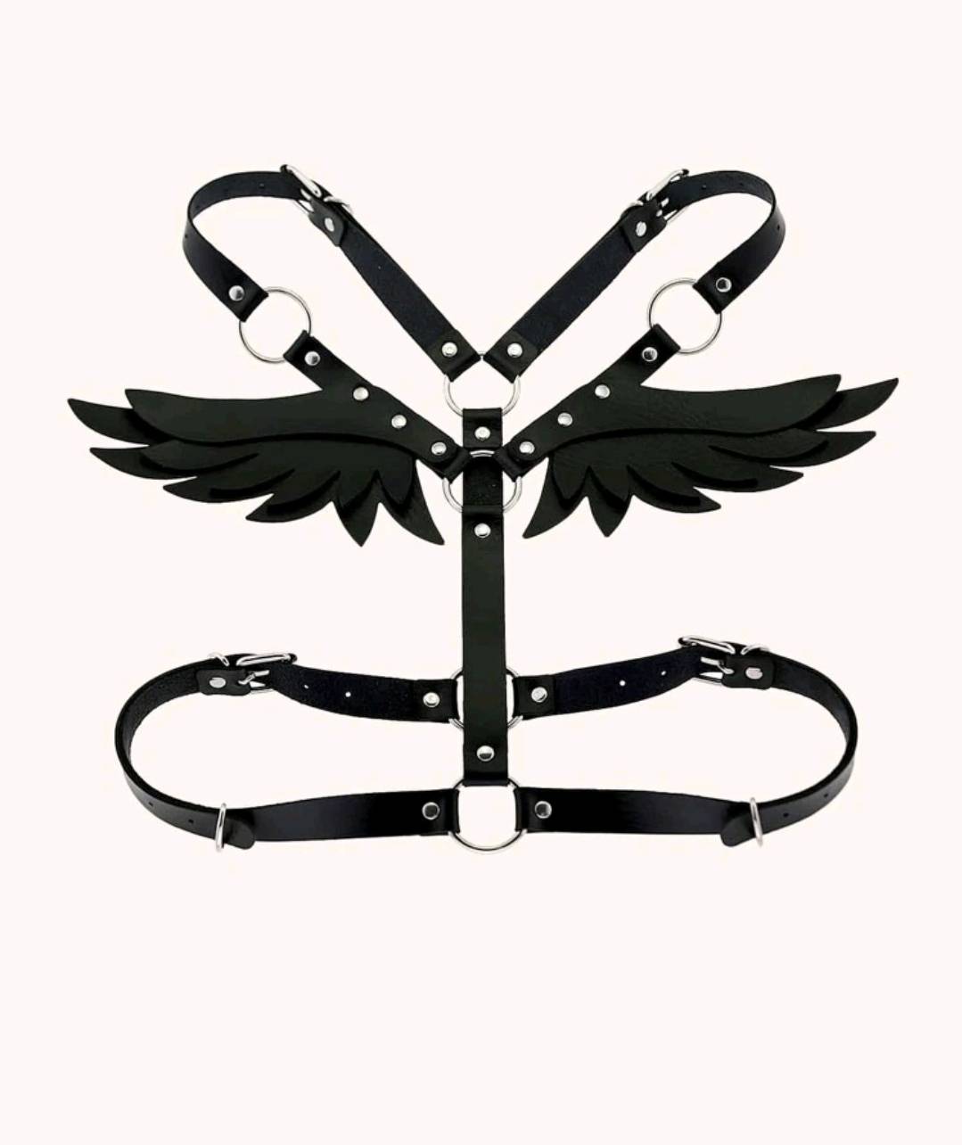 Elevate your style with our Wing Decor Costume Harness Belt in striking black. Crafted from high-quality PU leather with a composition of 100% Polyurethane, this accessory is a must-have for fashion enthusiasts. The intelligent design features intricate wing decor, adding a touch of mystique to your ensemble. Whether for cosplay, themed events, or enhancing your everyday look, this harness belt is the perfect blend of edgy and elegant. Make a bold fashion statement with this versatile and captivating accessory.