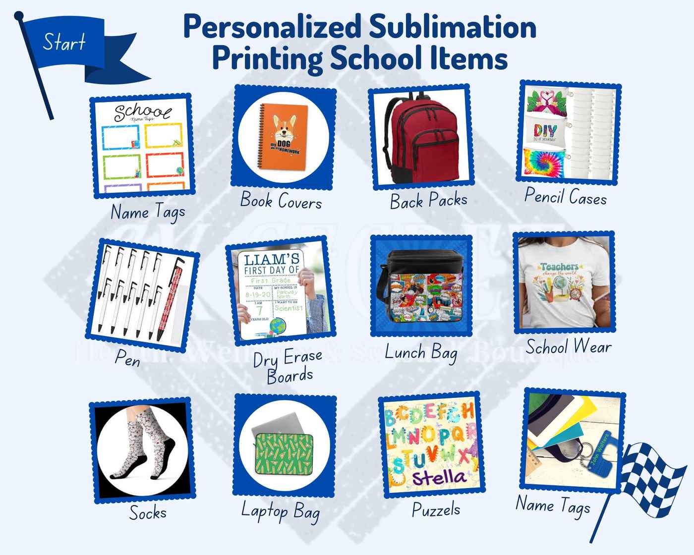 Some Ideas for Personalized School Items. 