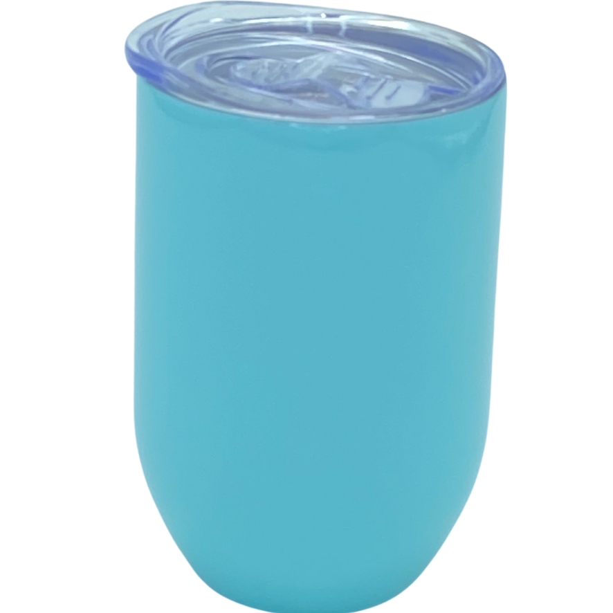 Elevate your gin-drinking experience with our Teal Sublimation Metal Glass Gin Tumbler. The stunning teal design, combined with a white interior, creates a stylish and functional choice for enjoying your favorite gin beverages.