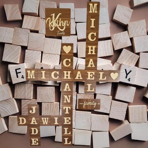 Create Your Unique Family Wall Art with Custom Scrabble-Style MDF Wood Tiles!